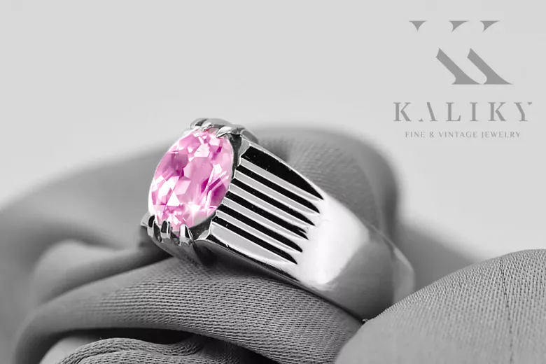 Ring Vintage craft Amethyst Sterling silver 925 vrc007s